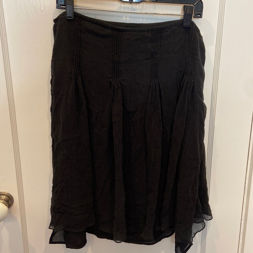 Alfani 100% silk black skirt with full lining BN532